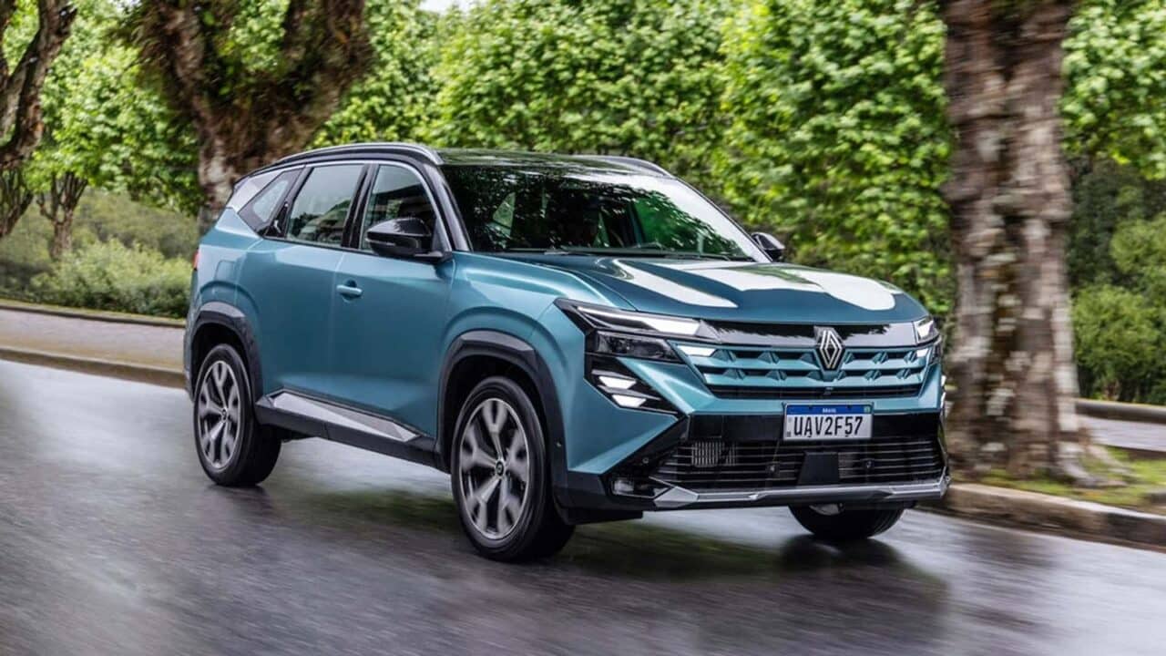 Renault Boreal 2026 em destaque, novo SUV médio da Renault com design moderno e porte para competir com Jeep Compass e Corolla Cross